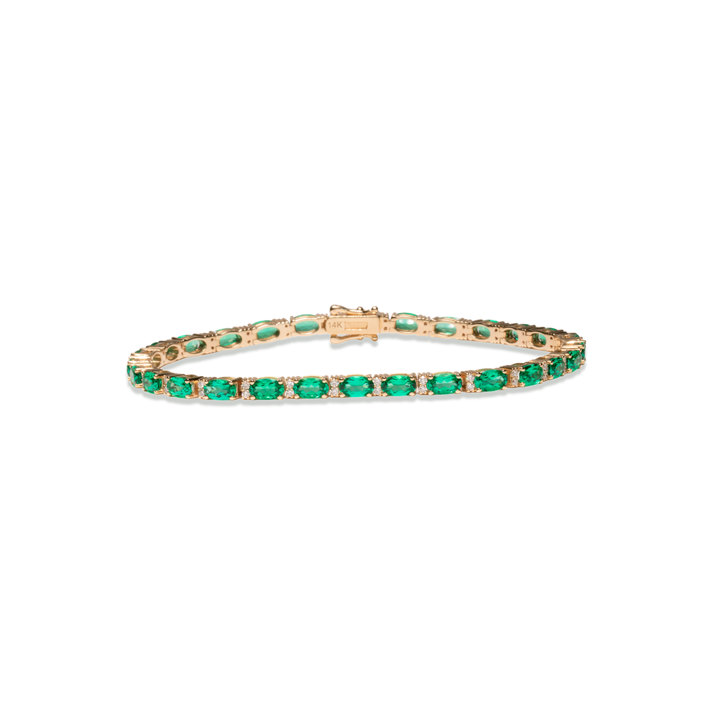 brazalete esmeraldas con diamantes