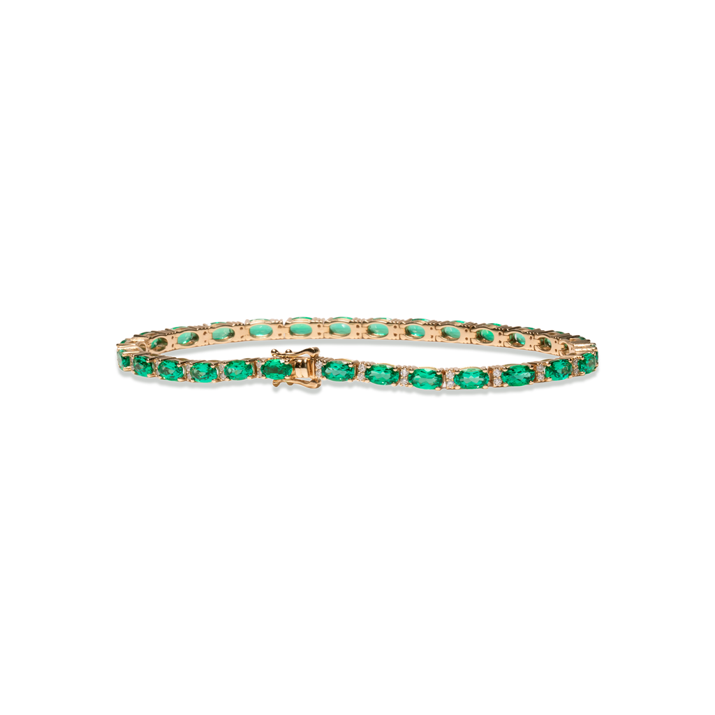 brazalete esmeraldas con diamantes