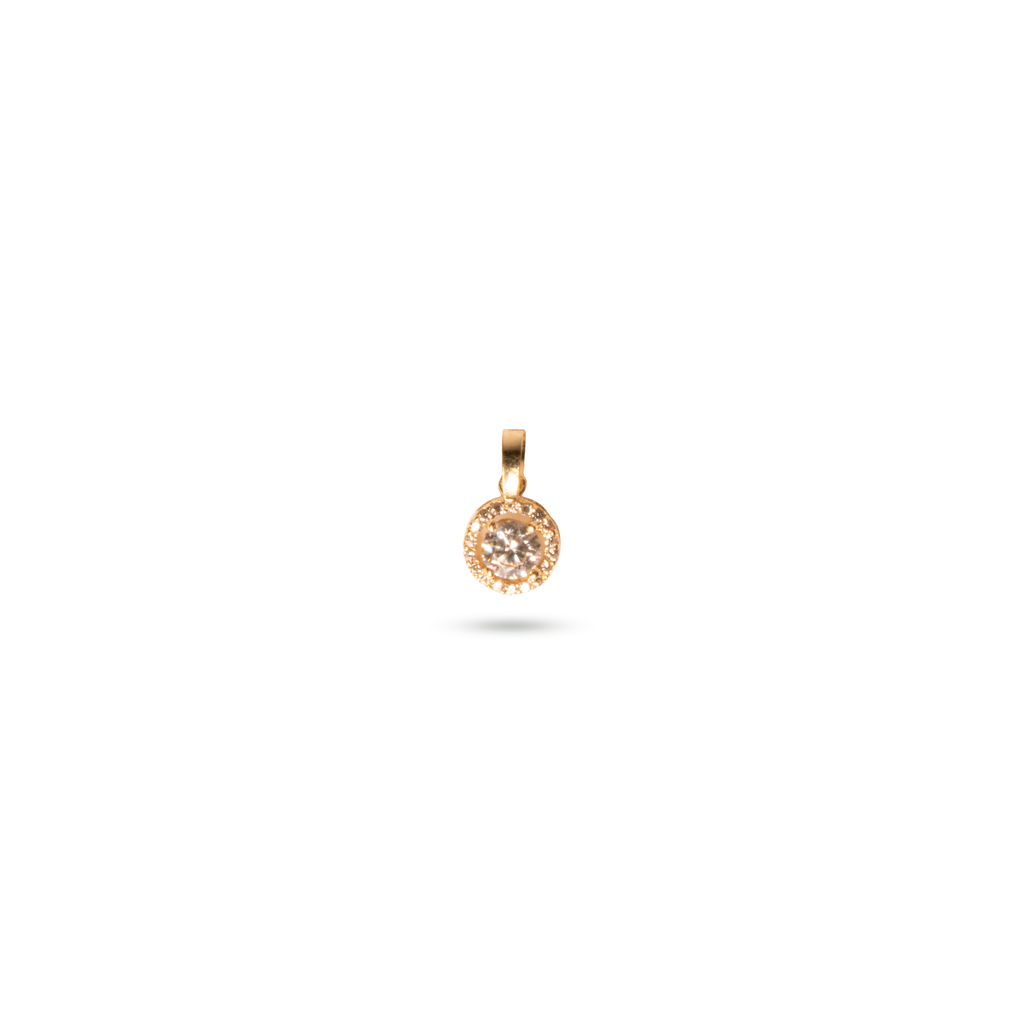 dije virgen con zirconia
