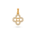 dije floral con zirconia