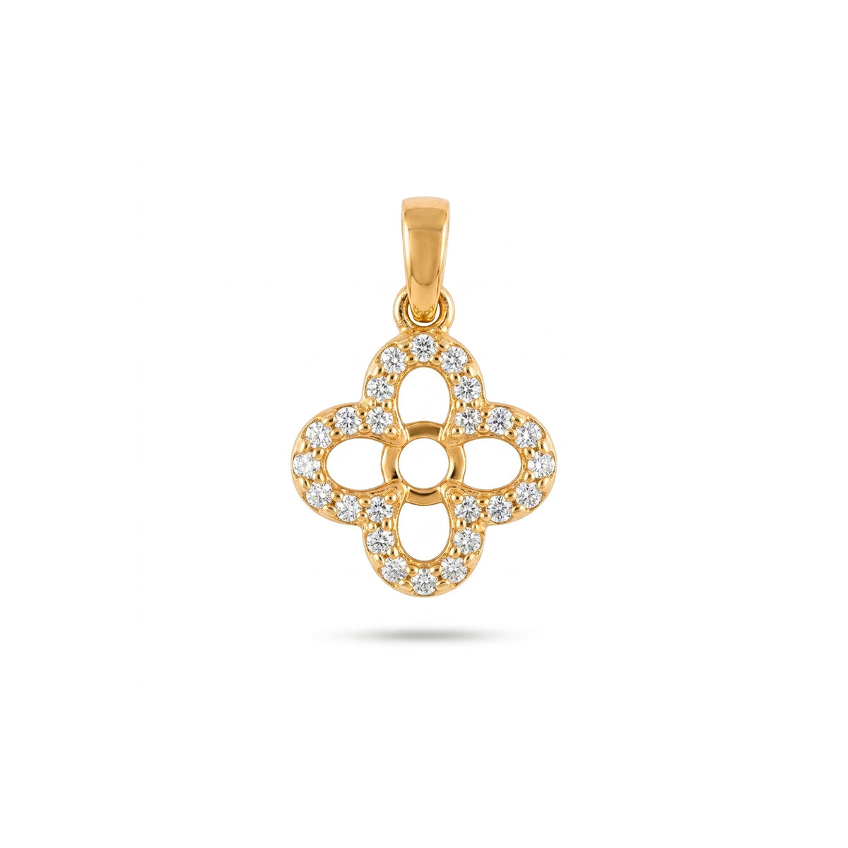 dije floral con zirconia